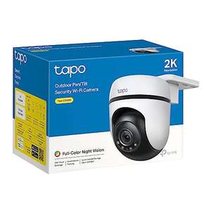 Tapo 2K Outdoor Pan/Tilt Security Wi-Fi Camera, IP65 Weatherproof, Motion Detection, 360° Visual Coverage