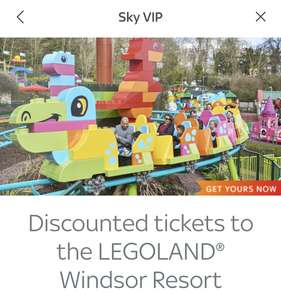 Legoland tickets £17.50 with Sky VIP Rewards App