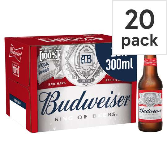 Budweiser 20 Pack 300Ml - £10 instore @ Asda, Berwick-Upon-Tweed
