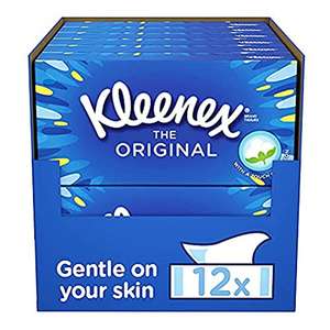 Kleenex Original Facial Tissues - Pack of 12 Tissue Boxes - £13.50 (£1.12/box) or £12.15 Subscribe & Save (£1.01/box) @ Amazon