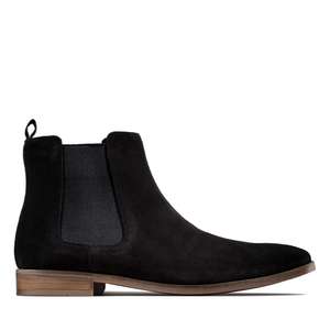 Stanford Top Black Suede Chelsea Boots - £34 + free Click and Collect @ Clarks