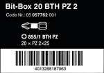 Wera Bit-Box 20 BTH PZ2 BiTorsion Long Life Timber bits