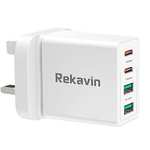 USB C Plug,40W Multi USB and C Fast Charger Plug for Apple New iPhone Charger Plug USB C,4 ports sold by Makvin