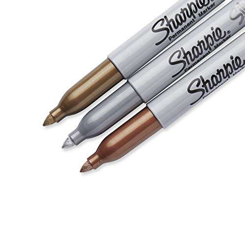 Sharpie Permanent Markers Fine Tip Assorted Metallic Colours 3 Count £2 @ Amazon