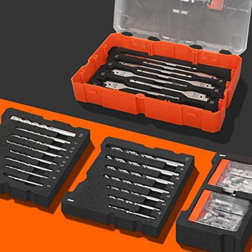 Amazon Brand – Umi Drill Bit Set 55-Piece with storage case £10.99 with voucher Dispatches from Amazon Sold by GS Basics