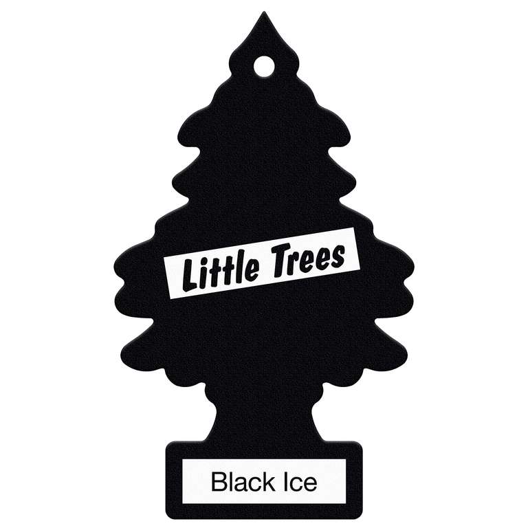 Little Trees Air Freshener Tree MTZ04 Black Ice Fragrance For Car Home Boat Caravan - Six Pack