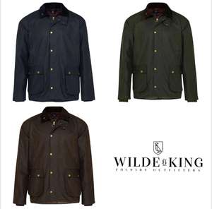 Wilde & King Men's Wax Jackets 60% off + extra 20% off with code (3 colours available)