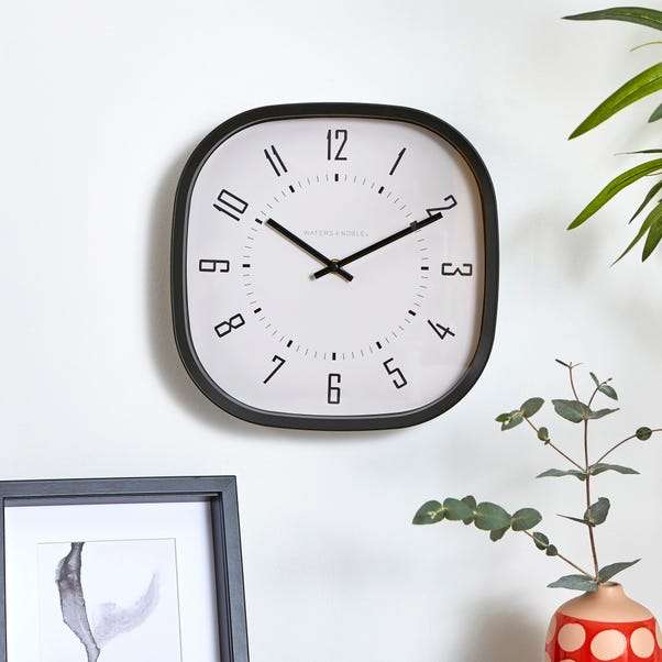 Squoval Wall Clock Black Red or Blue click and collect | hotukdeals