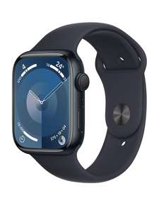 Apple Watch Series 9 (GPS), 45mm Midnight Aluminium Case with Midnight Sport Band- + 3 months of Apple fitness+ - 41mm £329 Free C&C