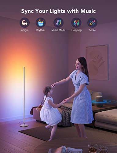 Govee RGBIC Floor Lamp, LED Corner Lamp Works with Alexa, Smart Modern Floor Lamp - £74.99 w/ voucher, dispatched from Amazon, sold by Govee