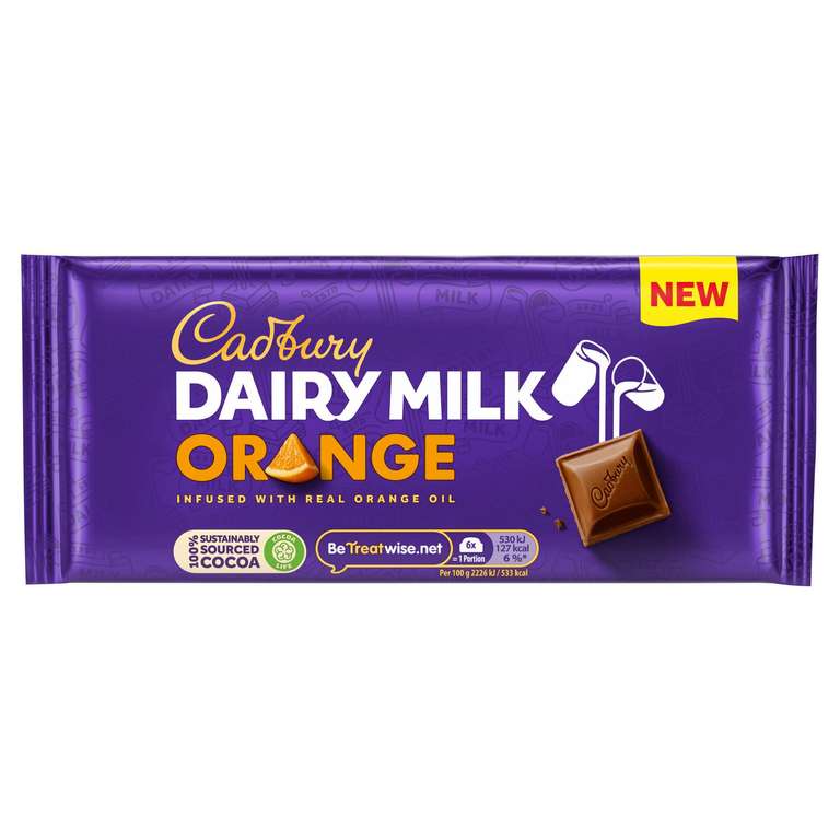 Cadbury Dairy Milk Orange 95g (Accrington)