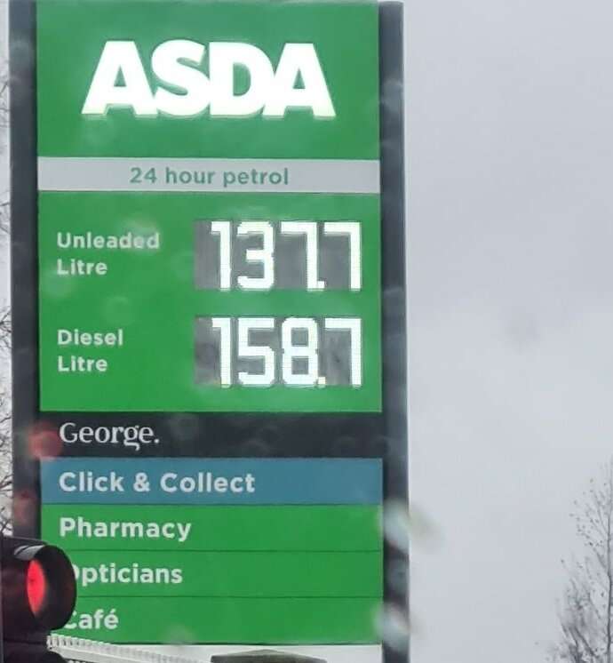 Petrol £1.377p Unleaded / £1.587p Diesel @ Asda (Bishop Auckland)