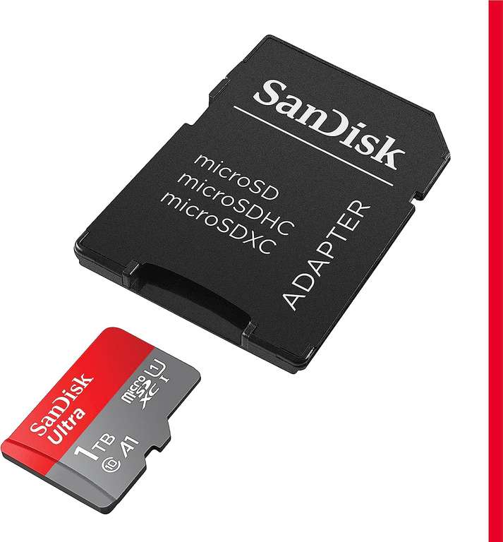 SanDisk 512GB Ultra microSDXC card + SD adapter up to 150 MB/s with A1 App Performance UHS-I Class 10 U1