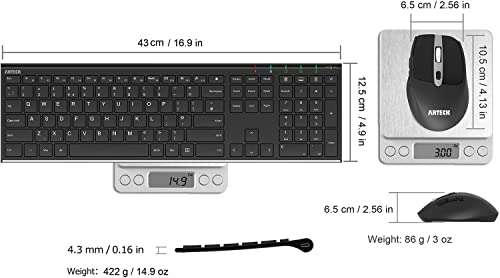 Arteck 2.4G Wireless Keyboard and Mouse Combo £14.99 with code & voucher Dispatches from Amazon Sold by ARTECK