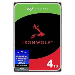 Seagate IronWolf, 4TB, NAS, Internal Hard Drive, CMR, 3.5 Inch, SATA, 6GB/s, 5,400 RPM, 256MB Cache