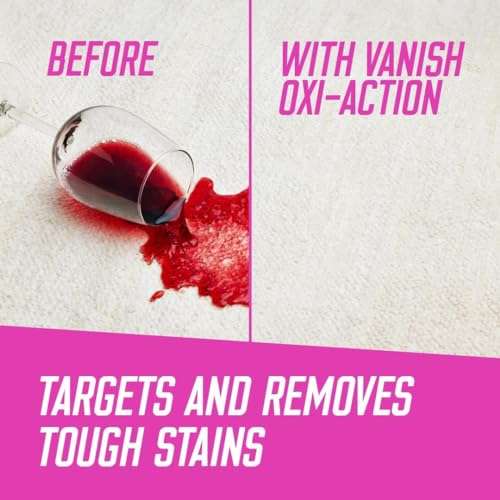 Vanish Oxi Action Upholstery & Carpet Cleaner, Stain Remover Serum for Large Area Cleaning, 195ml (£2.97 with max s&s)