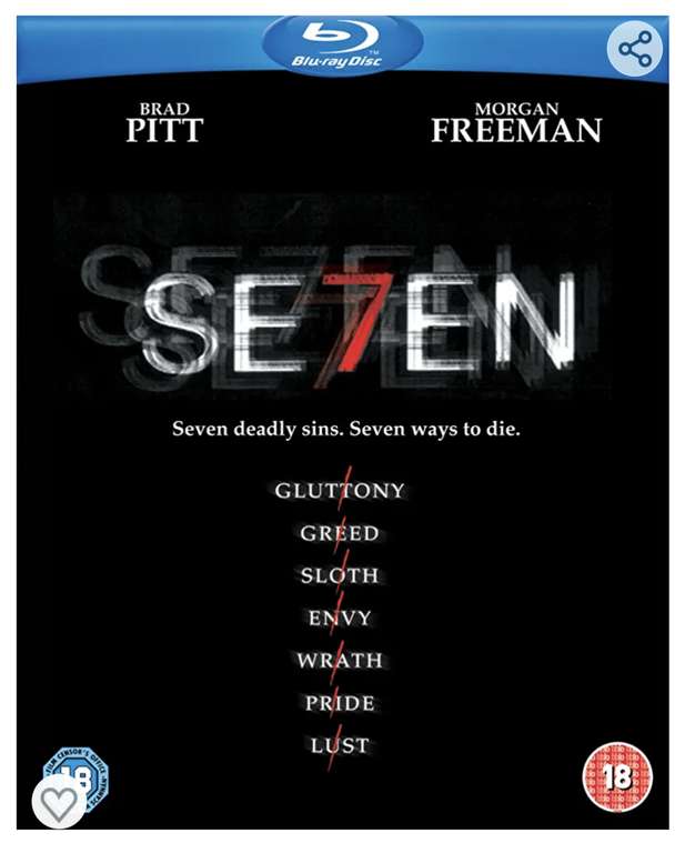 Seven Blu-ray - Used (Condition Very Good) £2.58 with codes @ World Of Books