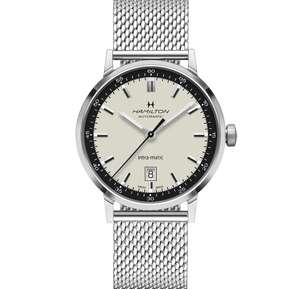 Hamilton American Classic Intra-Matic Automatic White Dial Milanese Bracelet Mens Watch H38425120