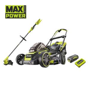 36V MAXPOWER Cordless 40cm Lawnmower & 28/33cm Grass Trimmer Starter Kit (1 x 5.0Ah)