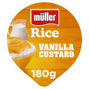 Muller Rice Vanilla Custard Low Fat Pudding Dessert 180g 70p or Buy 10 for £4 @ Morrisons