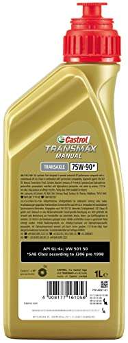 Castrol Transmax Manual Transaxle Fluid 75W-90 - Fully Synthetic - 1L