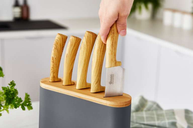 Swan Nordic 5 Piece Knife Block £23.99 delivered @ Swann