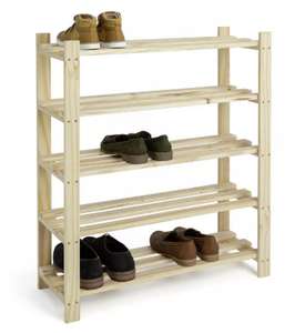 Habitat Karee 5 Shelf Shoe Storage Rack, Natural (more racks in post) - £22.40 with code & Free Click & Collect (or +3.95 delivery) @ Argos