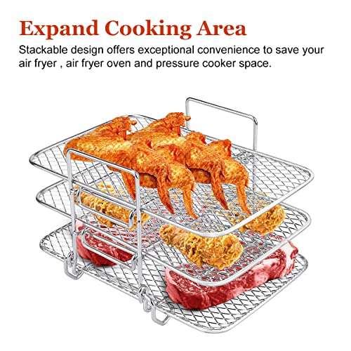 Air Fryer Rack for Ninja Air Fryer Multi-Layer Double Basket - £7.99 +£3.99 delivery sold and dispatched by El113izzie @ Amazon