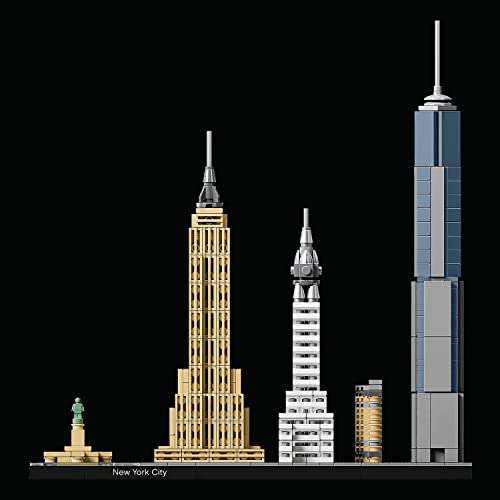 LEGO 21028 New York Architecture, Building Kit, Miniature Model, Decoration, Empire State Building, Statue of Liberty, for Adults