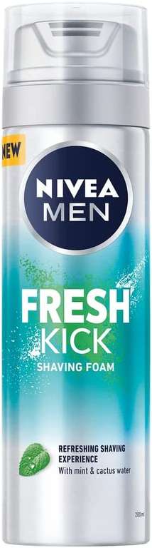 NIVEA MEN Fresh Kick Shaving Foam 200ml - £1.40 / £1.26 Subscribe & Save @ Amazon
