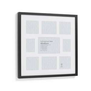 Box Photo Frame Multi Aperture - 40x40cm - Black - £5.00 Click & Collect @ Homebase