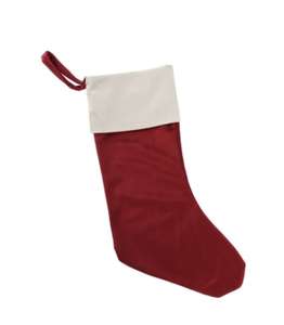 Red/Blue/Grey/Green or white Christmas stocking free w code £5 off with code @ Hobbycraft - Minimum spend £10.00 for Click & Collect
