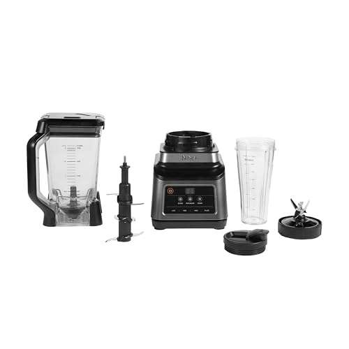 Ninja 2-in-1 Blender with 3 Automatic Programs; Blend, Max Blend, Crush, and 4 Manual Settings, 2.1L Jug & 700ml Cup,1200W