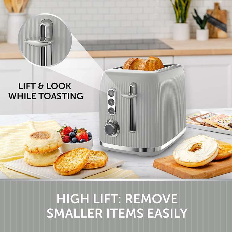 Breville Bold Grey Kettle and Toaster 