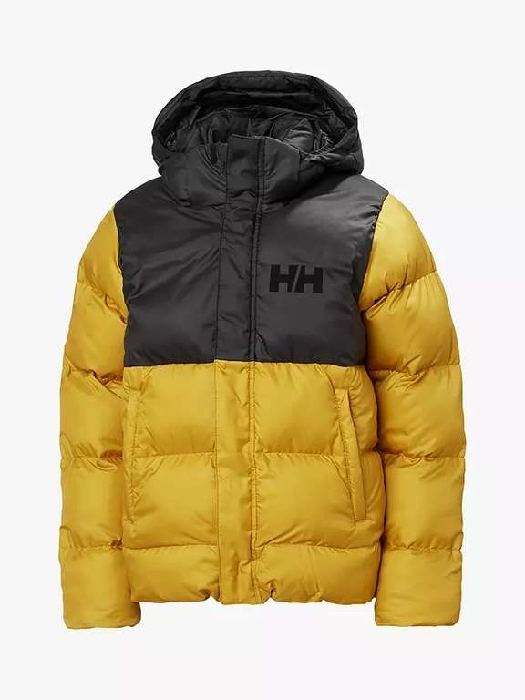 Age 12 or 14 only - Helly Hansen Kids' Vision Puffer Jacket, Black/Yellow, now £36 with free click & collect @ John Lewis & Partners