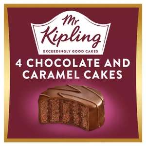 Mr Kipling 4 Chocolate and Caramel Layer Cakes 4pk