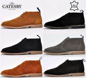 Catesby England Suede Mens Real Leather boots £15.79 delivered with code @ Express Trainers