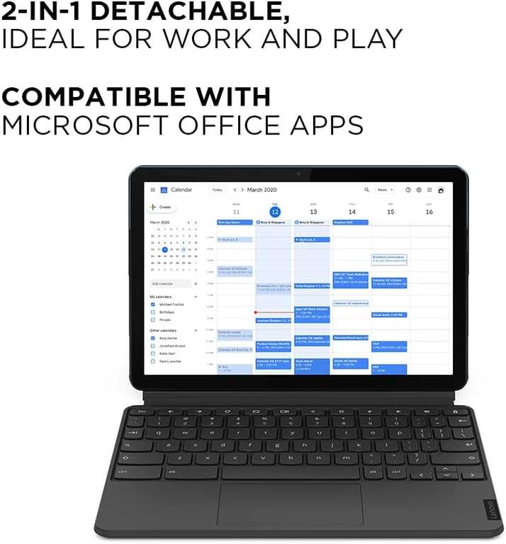 Lenovo IdeaPad Duet 3 Chromebook 10.95 Inch 2K Display Laptop - (Snapdragon 7c Gen 2, 8GB RAM, 128GB SSD, ChromeOS) £259 (Student Prime)