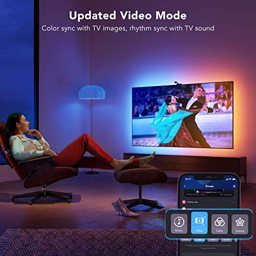 Govee WiFi LED TV Backlights with Camera, DreamView T1 Smart RGBIC TV Light for 55-65in TV £44.19 Dispatches from Amazon Sold by Govee UK