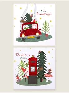 Handcrafted Festive Christmas Cards - Set of 10 (Free C&C)