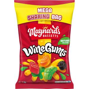 Mega 1kg sharing bag Maynards wine gums £4.75 S&S