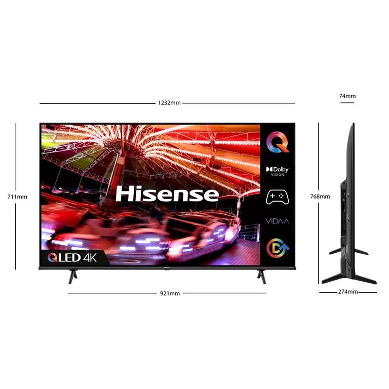 Hisense 55E7HQTUK 55" 4K QLED Smart TV - £369.99 @ Costco