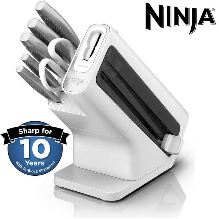 Ninja Stay Sharp 6 Piece Stainless Steel Knife Block - £115.56 W/Newsletter Signup code + Gift Card Via HSD/DFC (Free to Join) - Free C&C