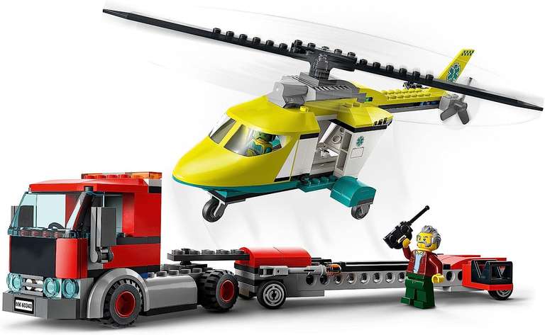 LEGO 60343 City Great Vehicles Rescue Helicopter Transport Truck With Voucher