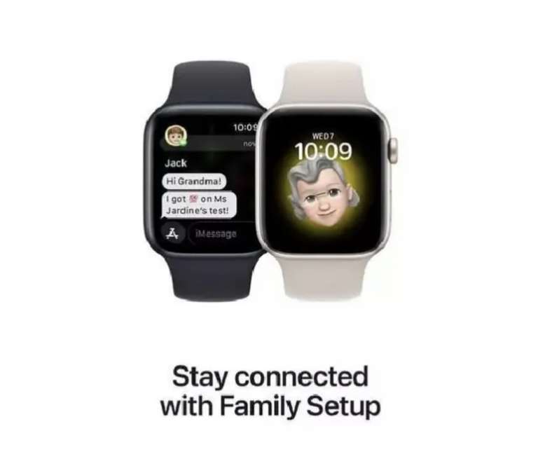 APPLE Watch SE (2022) Midnight / Midnight Sports Band 40 mm - £182.27 with code @ currys_clearance / eBay