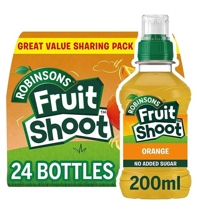 Robinsons Fruit Shoot Orange/Blackcurrant n apple 24 x 200ml PET bottles (£5.39 S&S)