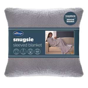 Silentnight Light Grey 2-in-1 Snugsie Blanket & Cushion - Reduced + Extra 5% Off With Code + Free Shipping