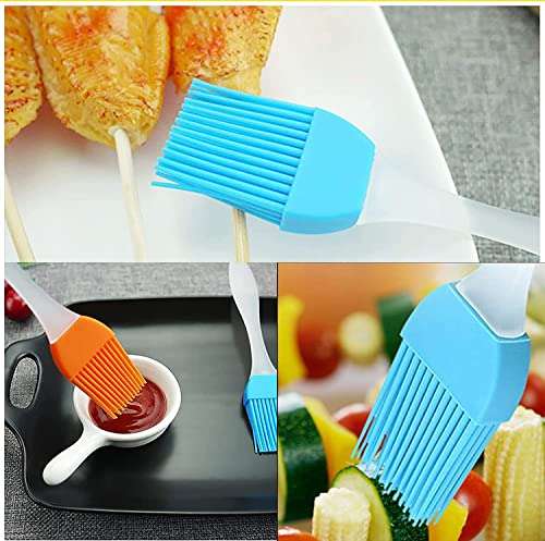Silicone Pastry Brush, 6Pcs Food Brush, Egg Brush, Pastry Brush for Baking Cooking BBQ Grill Cake Meat Marinating - Sold by GREATKAI / FBA