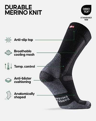 Danish Endurance Outdoor Walking Thermal Socks, Merino Wool, Premium ...