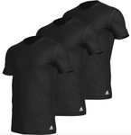 Adidas Active Core 3 Pack Cotton V Neck T Shirt Mens